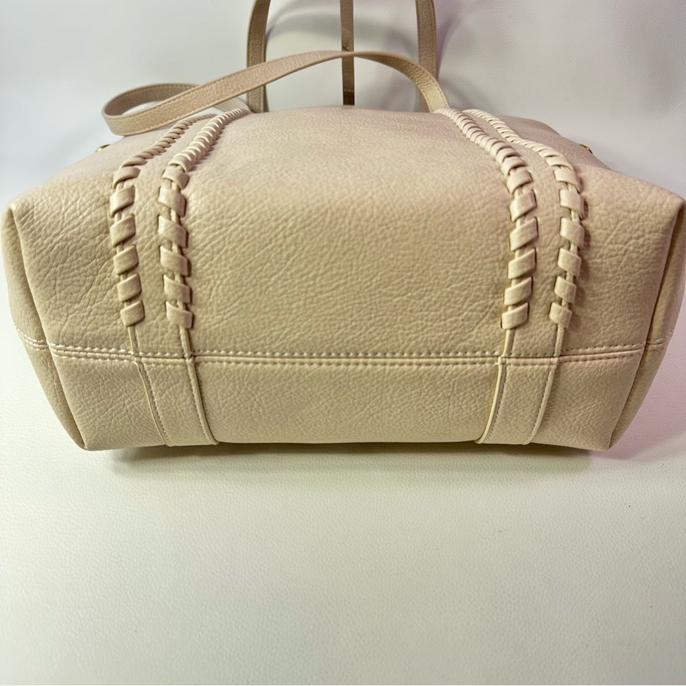 NEW WOMEN’S Style & Co Alabaster Whipstitch Braided Front Tote - Picture 5 of 6